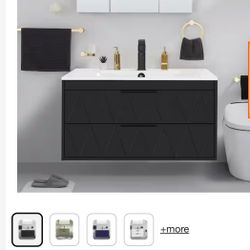 36” FLOATING VANITY NEW IN BLACK COLOR 