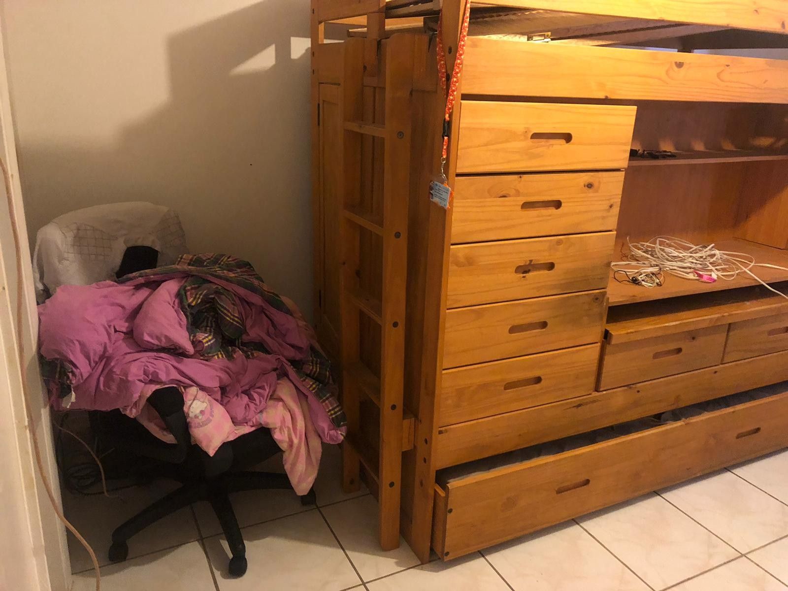 Bunk bed with desk 1 mattress moving need gone asap