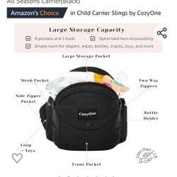 Cozy One Baby Carrier In Storage For Your Cell Phone And Keys