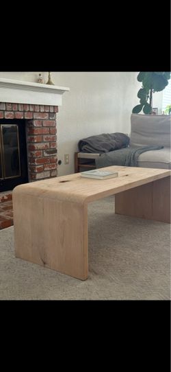Wood coffee table