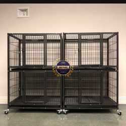 Dog Pet Cage Kennel Size 37” Medium With Grid And Trays New In Box Set Of 4 