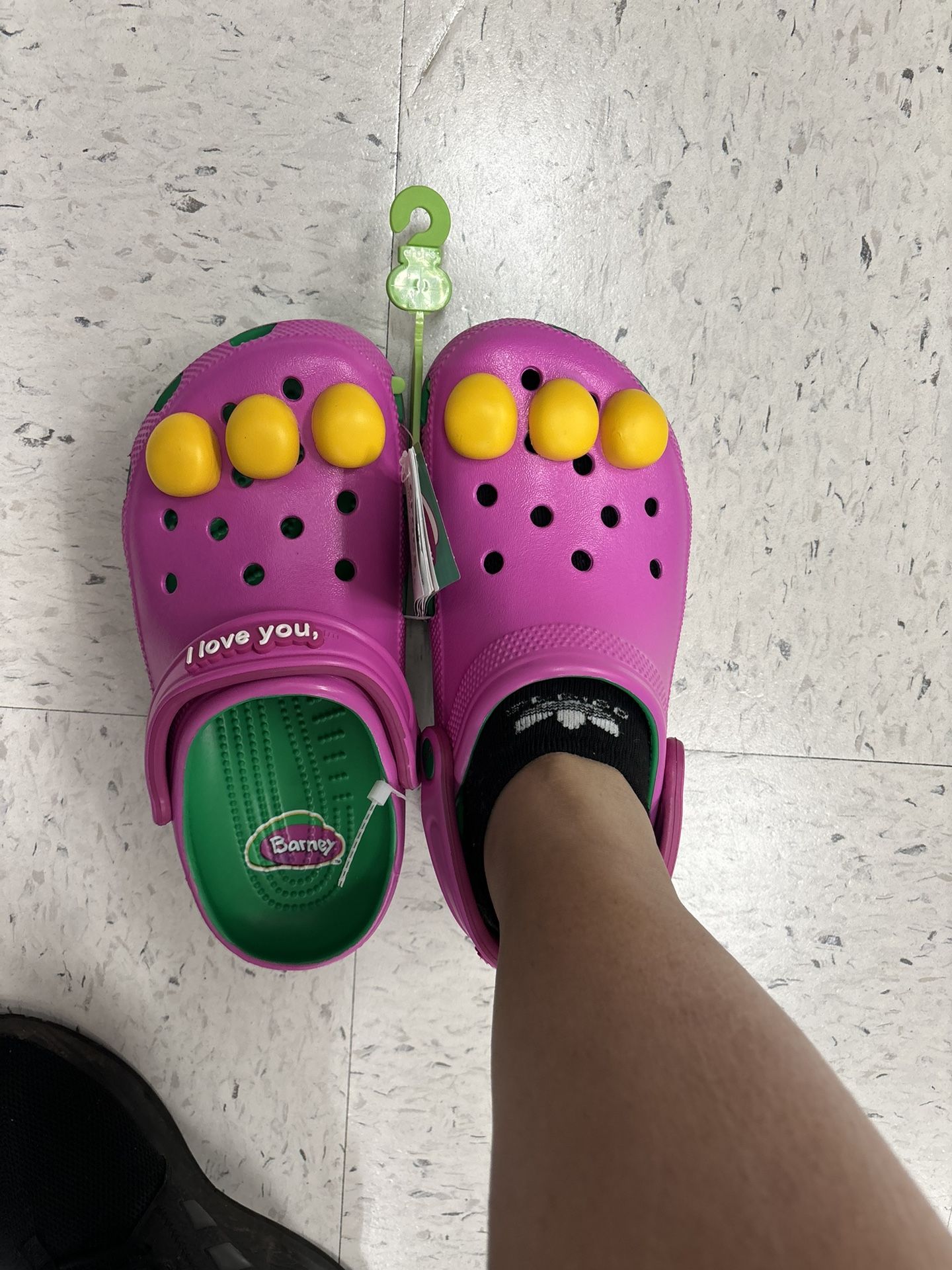 Barney Crocs