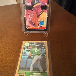 2  Mark McGuire Baseball Cards 1987