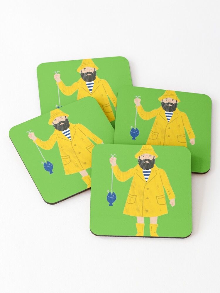 Black Summer Fisherman Coaster