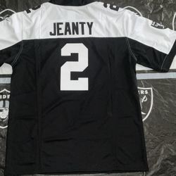 Ashton Jeanty #2 Las Vegas Raiders NFL Draft Pick Special Edition Color Rush Jersey Rare LIMITED EDITION Sewn Stitched Adult Mens Large New With Tags 