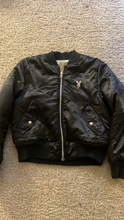 vintage reversible satin Playboy Bunny bomber jacket