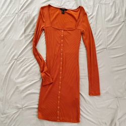 New Long Sleeve Rust Dress