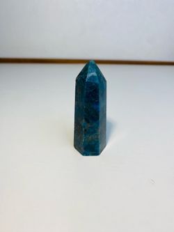 BLUE APATITE CRYSTAL POINT TOWER POLISHED NATURAL CHAKRA HEALING GEMSTONE QUARTZ