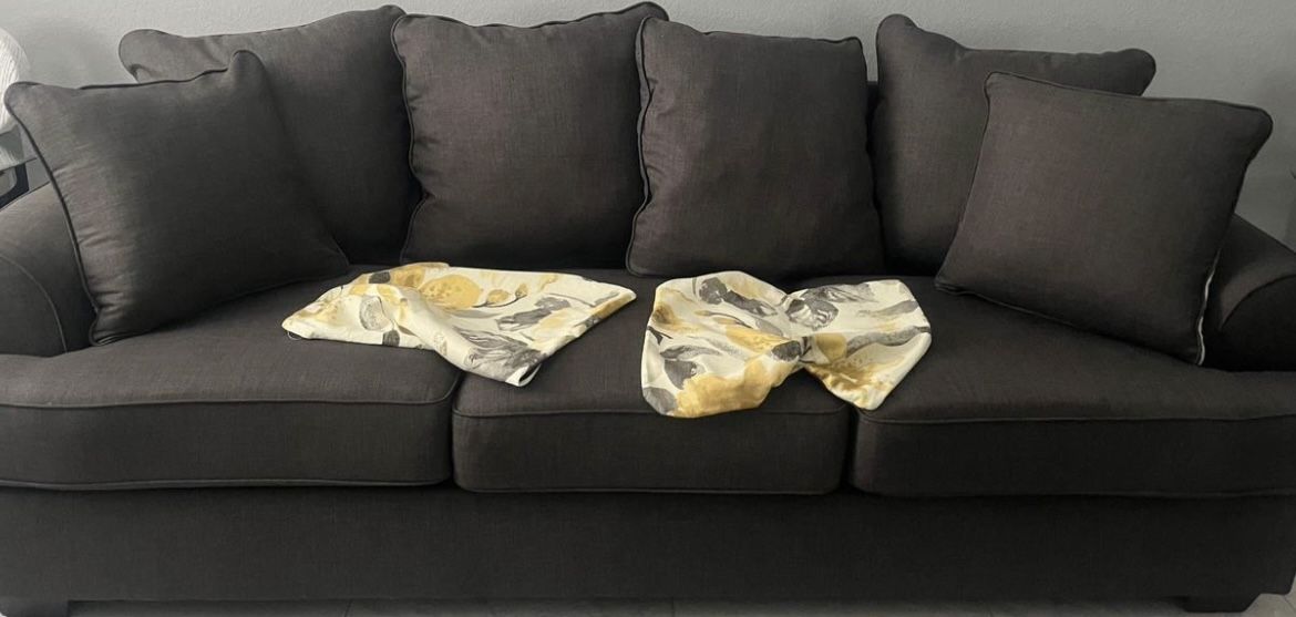 Dark Grey Long Sofa -is Not A Sofa Bed!!!Like New. $300
