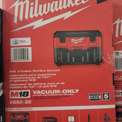 Milwaukee M18 2 Gallon Wet And Dry Vacuum Tool Only 