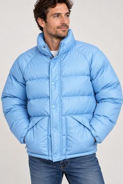 Vintage 80's Down East Goose Down Puffer Jacket Blue Quilted Ski Outdoor Retro