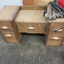 Antique Vanity Top With Mirror 