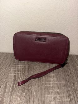 Aimee Kestenberg Burgundy Leather Wristlet Wallet