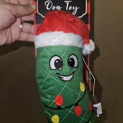Woof Tough Chew Holiday Pickle Dog Toy

