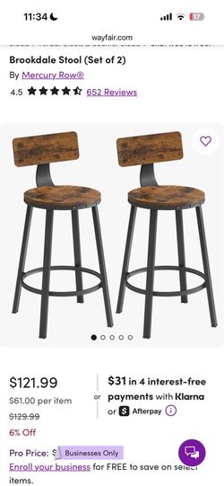 Counter / Bar Stool (24.6" Seat Height)