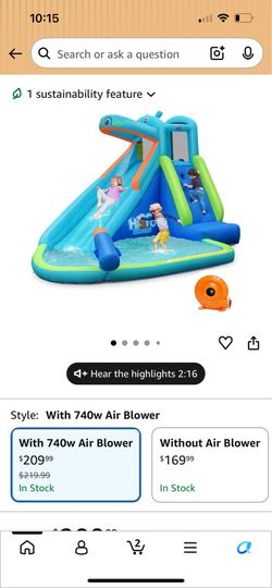 Inflatable hippo water slide