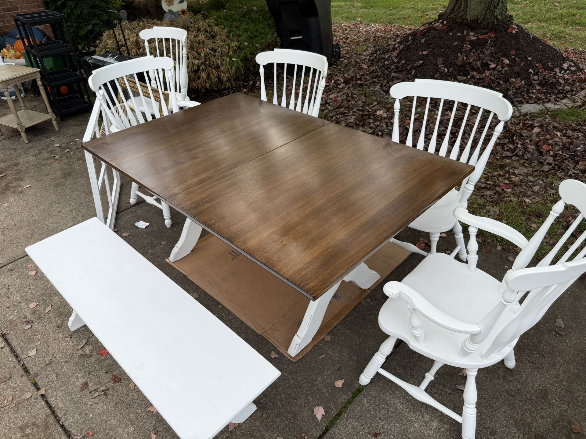 Farmhouse Dining Room Table - (w/chairs&bench)