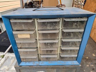 Vintage Akro-Mils 15-Drawer Metal Storage Cabinet