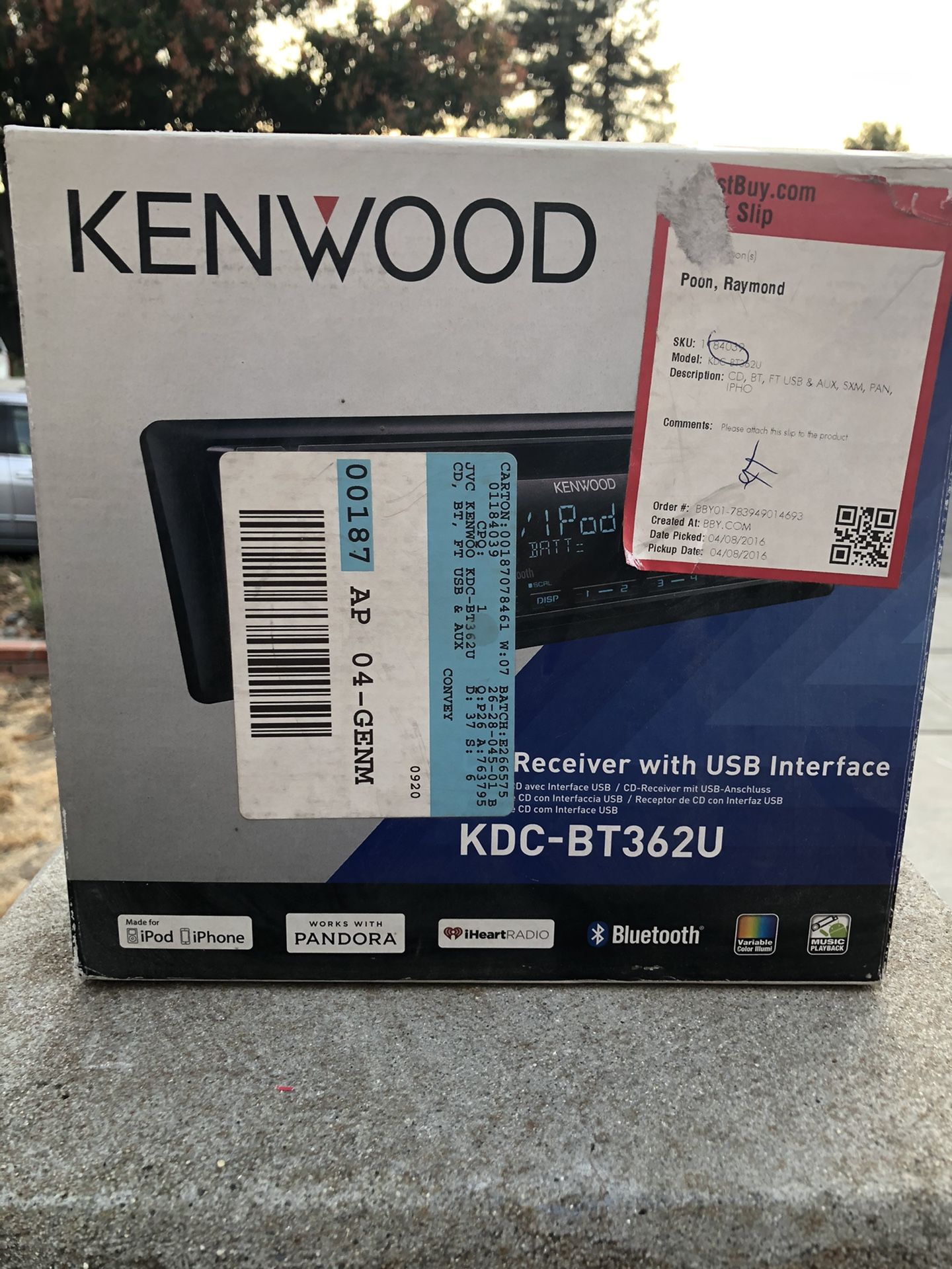 Kenwood Car Stereo Receiver with USB