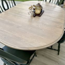 Solid Oak Dining Table And Chairs 