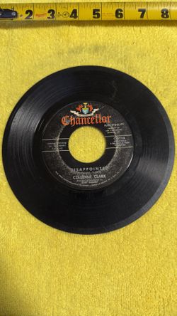 This item is a vintage 7-inch 45 RPM vinyl record featuring "Party Lights" and "Disappointed" by Claudine Clark, released on the Chancellor label (cat
