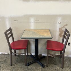 Set of chairs and tables