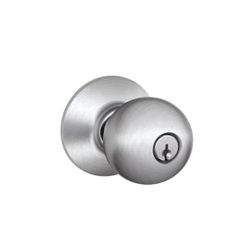 Schlage Orbit Satin Chrome Light Commercial Keyed Entry Door Knob=700w