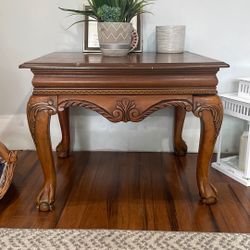 Antique Chippendale Style Ball and Claw Side Table
