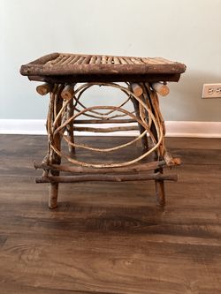 Adirondack twig side table