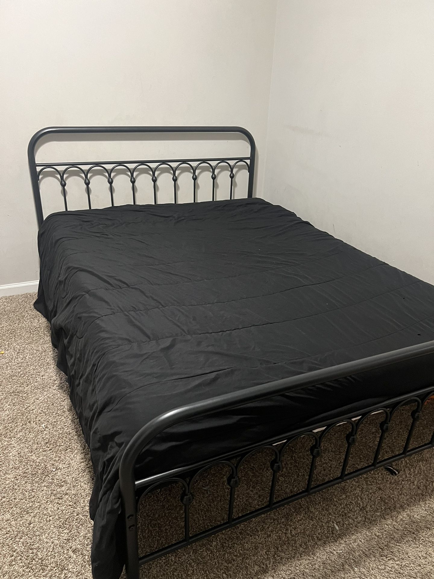 Queen Size Bed Frame and Mattress 
