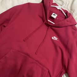 Nike Pink Hoodie – Soft Fleece Pullover, Size S