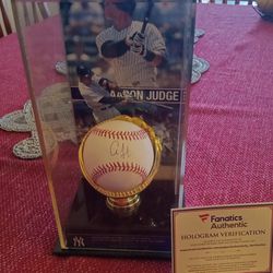 Aaron Judge Autographed Baseball With Certificate Of Authenticity 