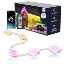 Fussion Permanent Outdoor Lights for House, 150ft RGB