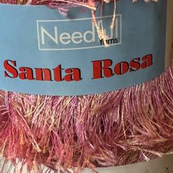Needful Yarns Santa Rosa Eyelash Yarn In Pinky~Yellows! 2 Skeins In This Lot!