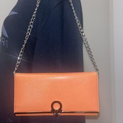 Salvatore Ferragamo Tangerine Leather Wallet