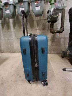 Teal Hard Shell Spinner Carry-On Luggage