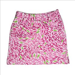 EP Pro Pink & Green Leaf Pattern Golf Skort Womens Size 6