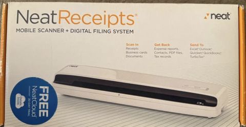 NeatReceipts Mobile Scanner Portable Receipt & Document Scanner NEW