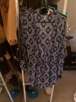 Tresics Boho Geometric Diamond Print Long Sleeve Surplice Romper