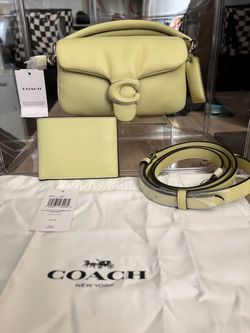 Coach Tabby Crossbody Bag Pale Lime with Wallet