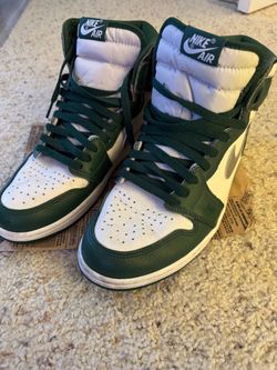 Nike Air Jordan 1 High Green White Sneakers