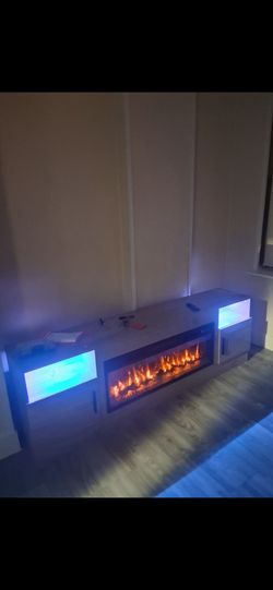 Fireplace tv stand