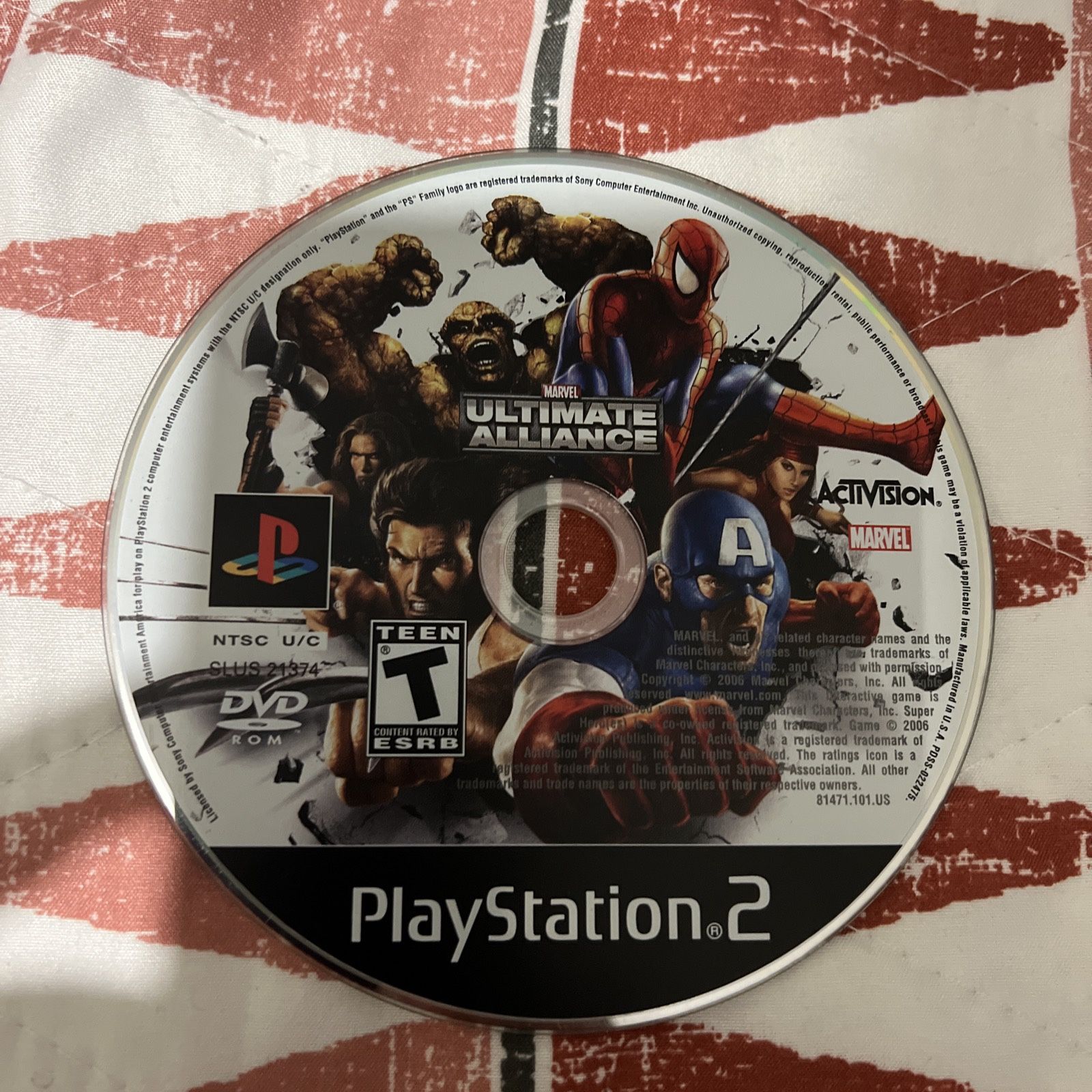 Marvel Ultimate Alliance PlayStation 2 Disc Only 