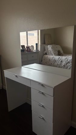 White vanity