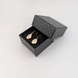 ✨ 14K Gold Teardrop Drop Earrings – Minimalistic ✨