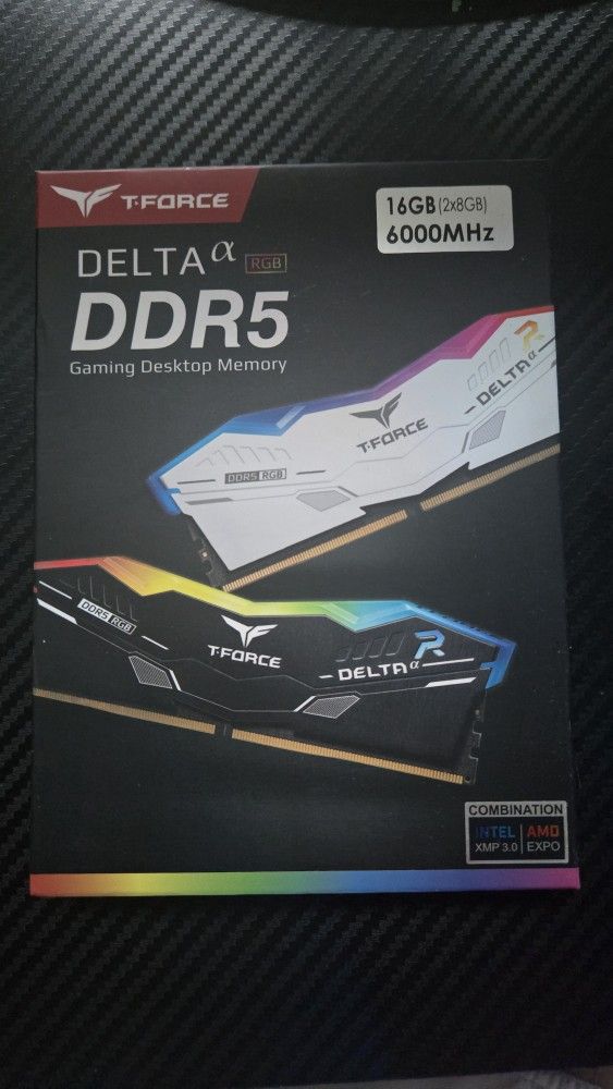 T-Force Delta α RGB DDR5 16GB (2×8GB) 6000 MHz – Sealed, In-Box