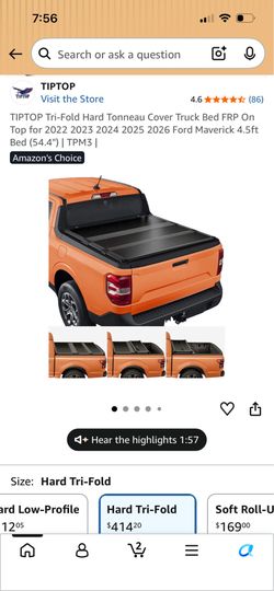 Hard trifold tonneau cover for trucks