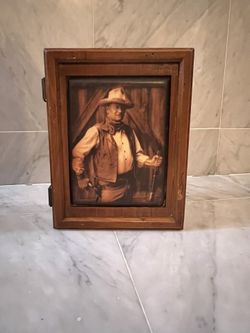 Antique John Wayne wooden box