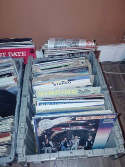Large Lot of Vintage Vinyl Records