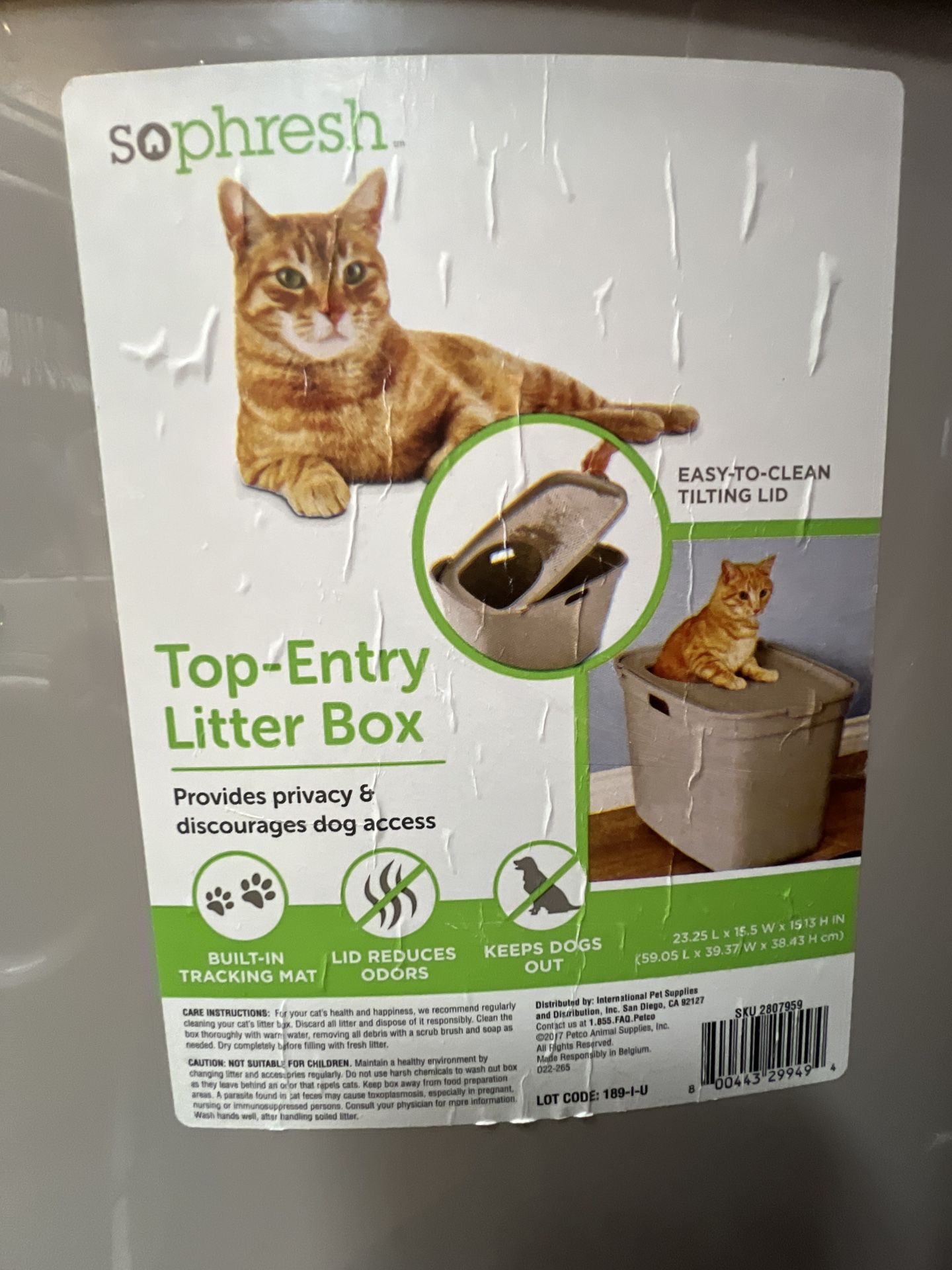Top Entry Cat Litter Box